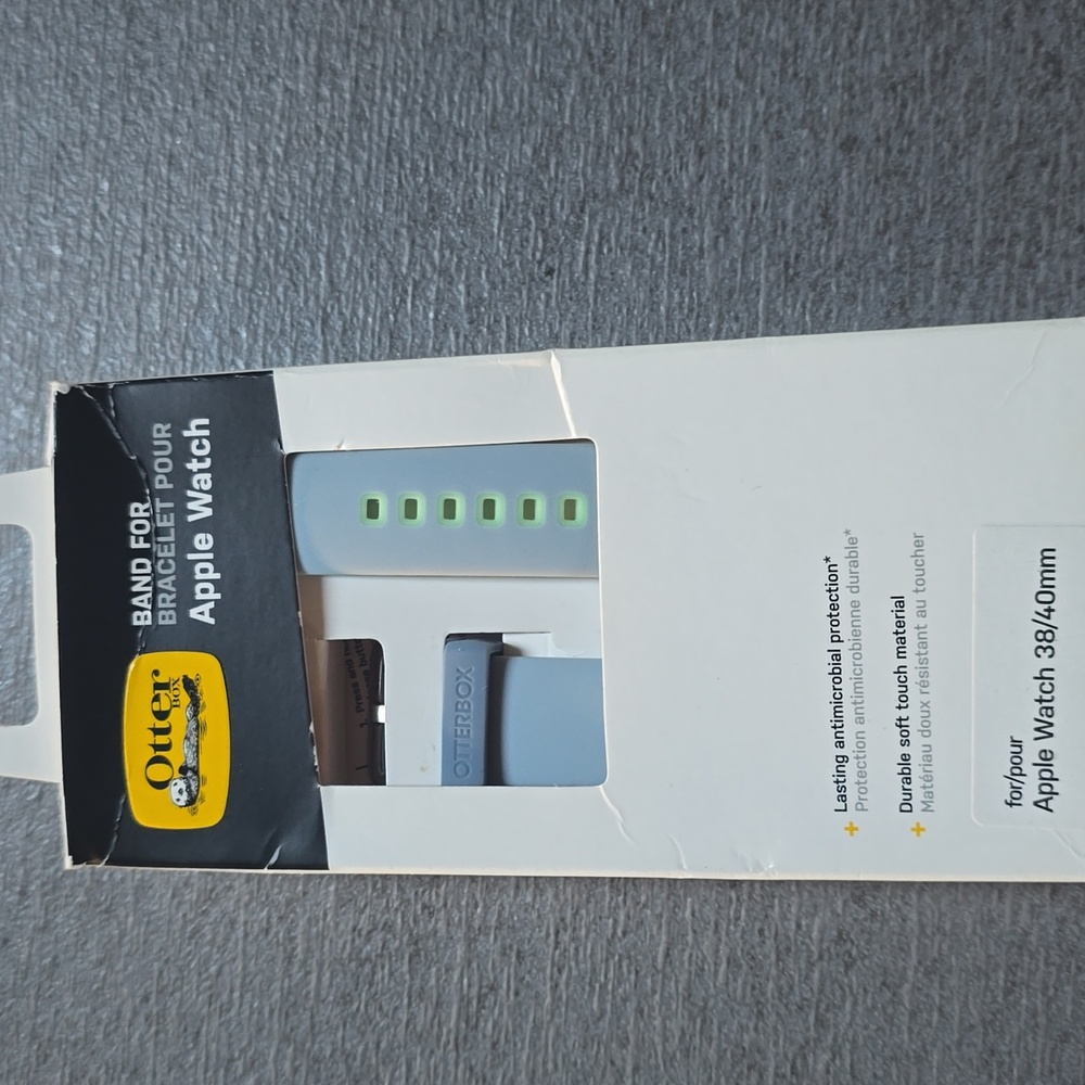 OtterBox Apple Watch Band - Gray with Green Accents NIB